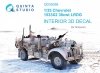 Quinta Studio QD35058 Chevrolet 1533X2 30cwt LRDG 3D-Printed & coloured Interior on decal paper (Tamiya) 1/35